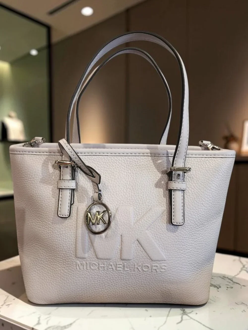 SOLD - Michael Kors Soft Lavender Pebbled Leather Tote
